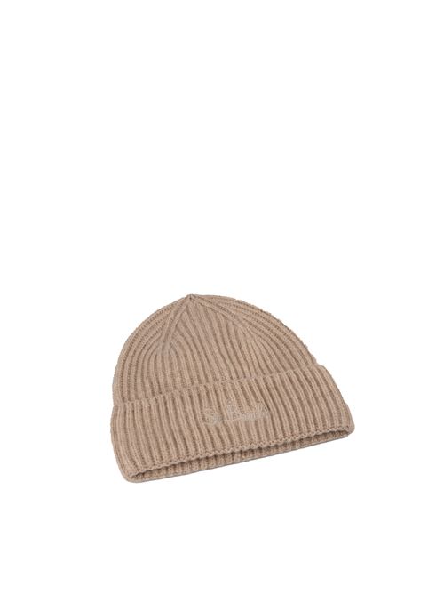 Cappello con logo in lana e cashmere beige Mc2 Saint Barth | MOSS00045G BLEND WS 11 BEIGE